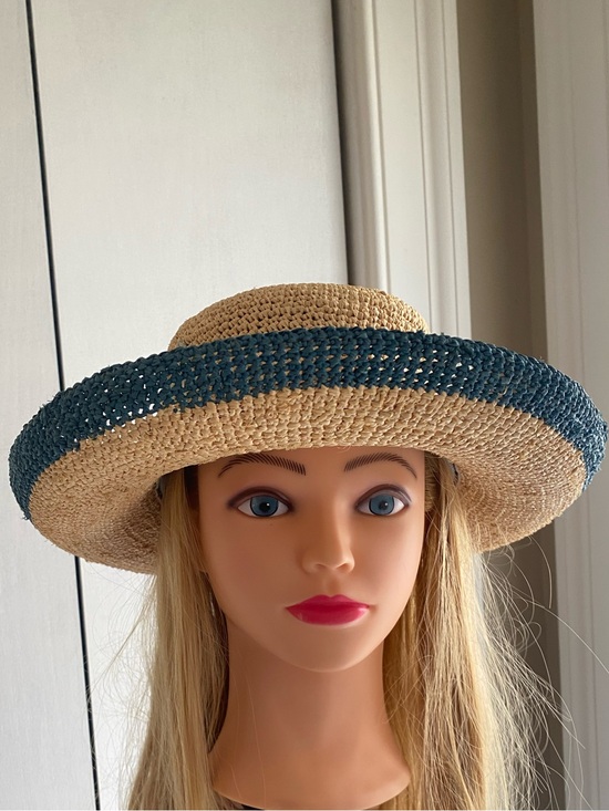 Callanan Women\'s Crocheted Raffia Hat with Drawstring Resort Cruise Summer main image 4